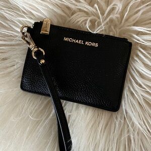 Michael Kors Black and Gold Wristlet